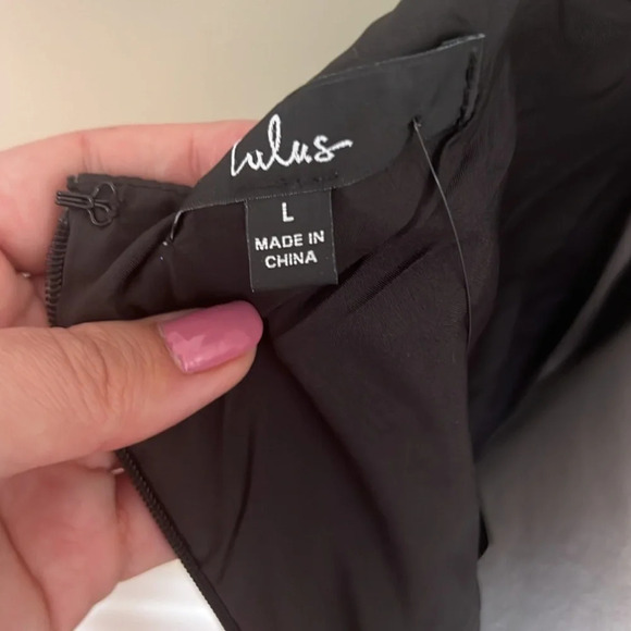 Lulus Always Envied Green Metallic Gathered Mini Dress - Size L - Picture 10 of 15